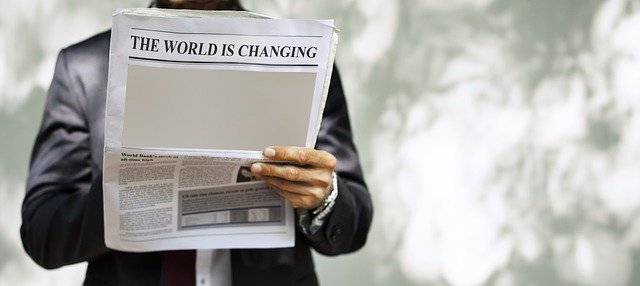 newspaper the world is changing inspirational words maintain