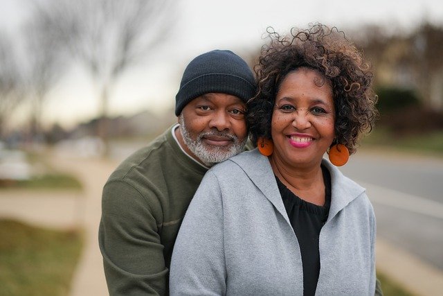 happy black couple inspirational words maintain