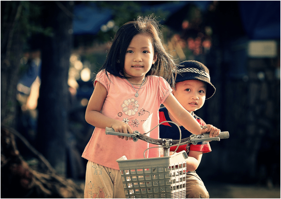 My heart breaks kid riding bike