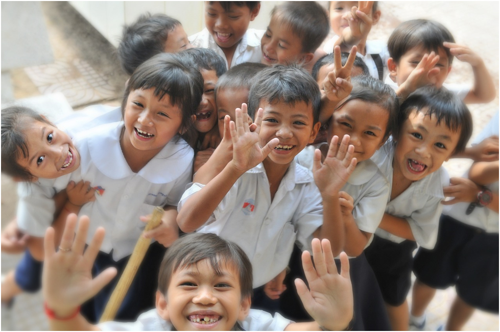 The 60x40 A group of  smiling children